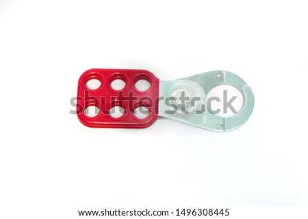 Hasp for prevention of unintended switching Royalty-Free Stock Photo #1496308445