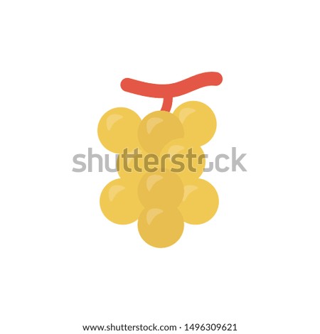 grapes glyph flat vector icon