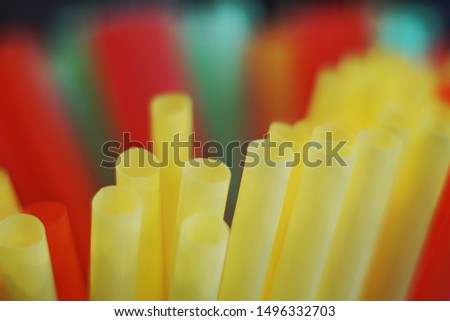Colorful straws for making background. 