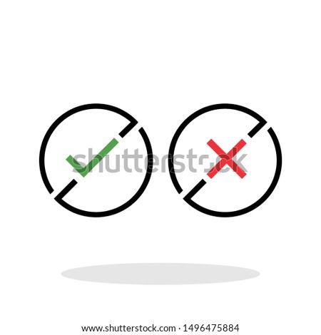 Check list icon in trendy flat style. Yes no symbol for your web site design, logo, app, UI Vector EPS 10. 