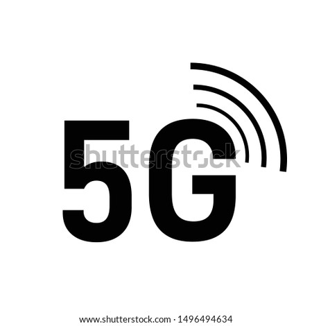 Vector technology icon network sign 5G. Illustration mobile internet. High Speed Internet. Vector technology 5g icon network sign