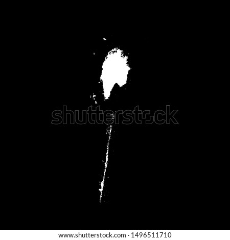 Grunge birds droppings black and white. Flat blots style vector illustration. Map. Abstract paint drop.