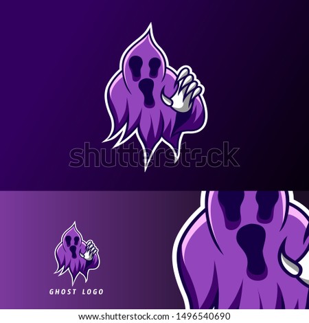 Scary dark ghost mascot sport gaming esport logo template for squad team club