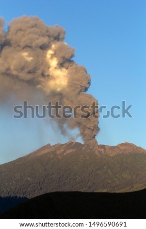 Mount Raung eruption spews lava and ash, pictures taken from Kawah Wurung, Bondowoso, East Java