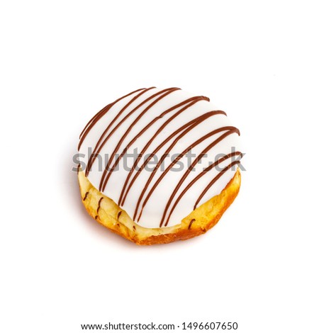 Sugar donut isolated on a white background.