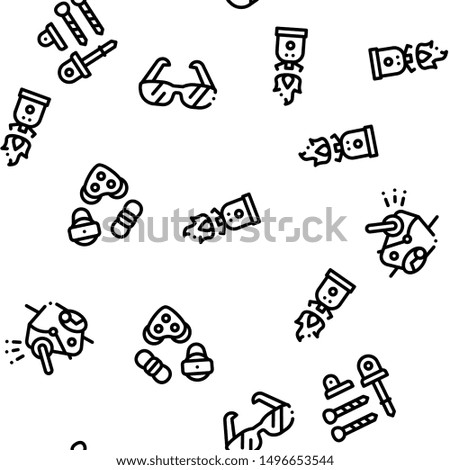 Alpinism Seamless Pattern Vector Linear Pictograms. Black Contour Illustrations