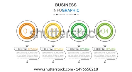 Presentation business infographic template with 4 options or steps. Can be used for workflow layout, diagram, business step options, banner, web design. Vector illustration.