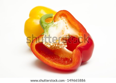 Red and yellow bell pepper