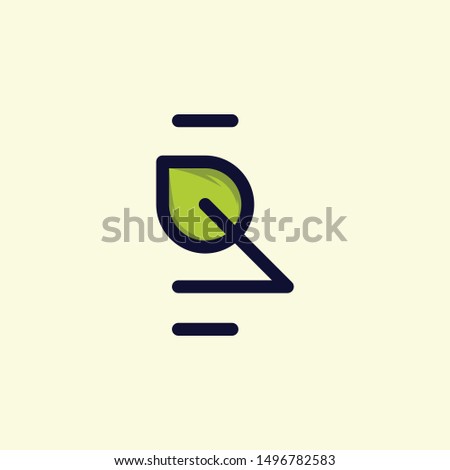 Leaf Outline Abstract Naturally Modern Logo