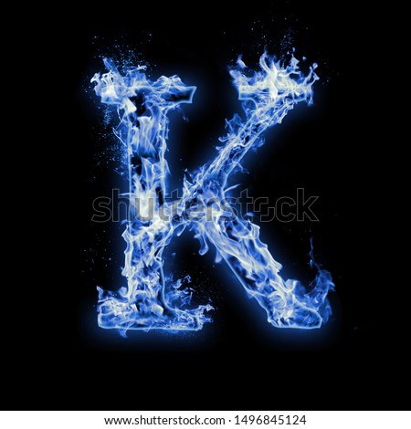 Fire Letter T Of Burning Blue Flame Flaming Royalty Free Stock Photo Avopix Com