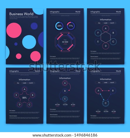 Modern infographic vector concept. Business graphics brochures. Used for workflow layout, diagram, number options, step up options, web template, infographics, websites, brochures, flyers and prints.