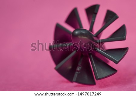 The blades of a propeller act as rotating wings and produce forces that apply the Bernoulli Principle and Newton's laws of motion produce a difference in pressure between the front and rear surfaces  Royalty-Free Stock Photo #1497017249