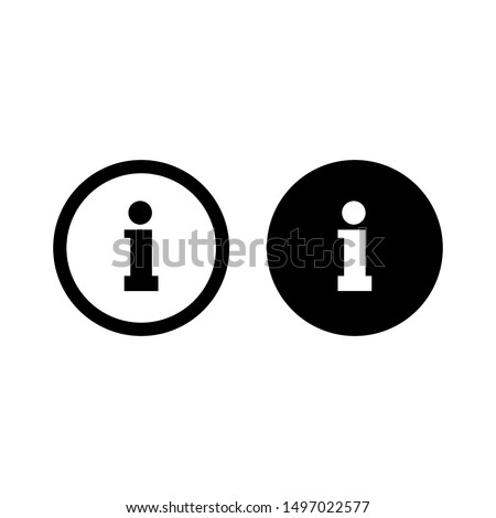 Info sign, information icon vector illustration Royalty-Free Stock Photo #1497022577