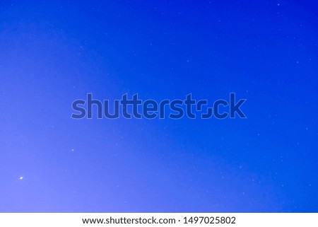 The sky in morning have the stars so beautiful on background color blue.