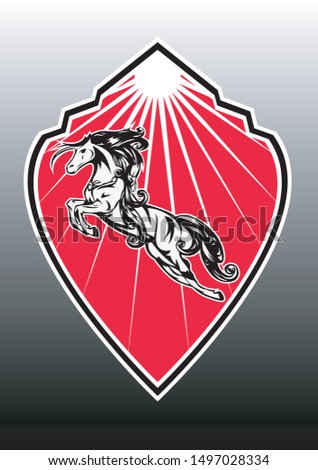 Beautiful Horse Logo Vector Illustration