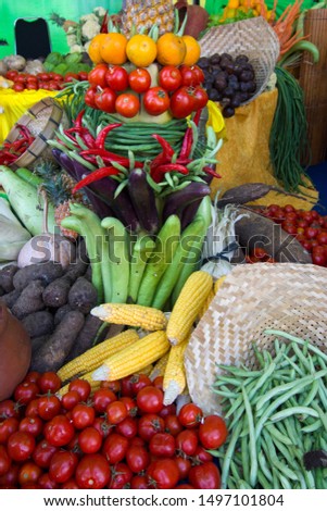 Assortment of fresh vegetables and fruits. diet, green
