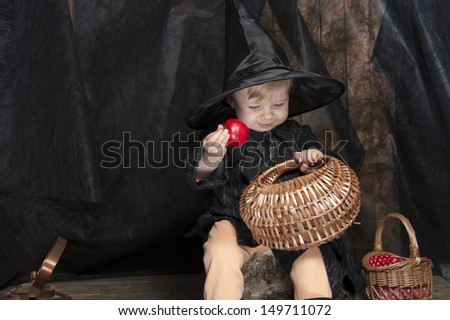 cute little halloween witch 