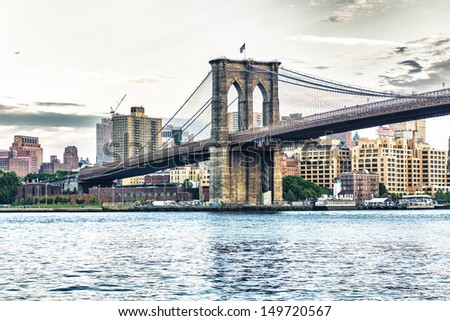 Brooklyn bridge, New York City.