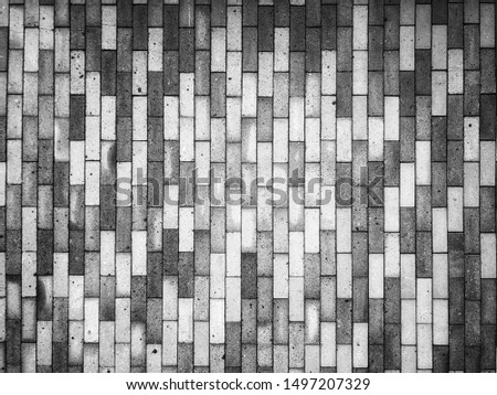 Black and white old brick wall background