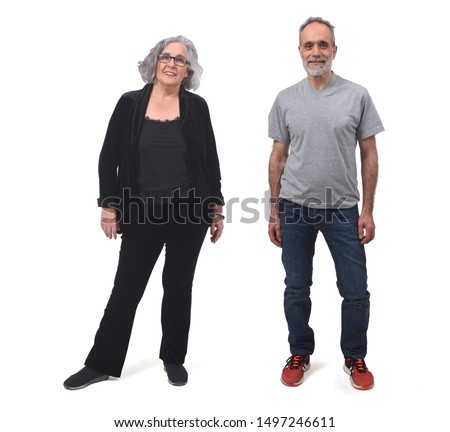 portait of a couple on white background