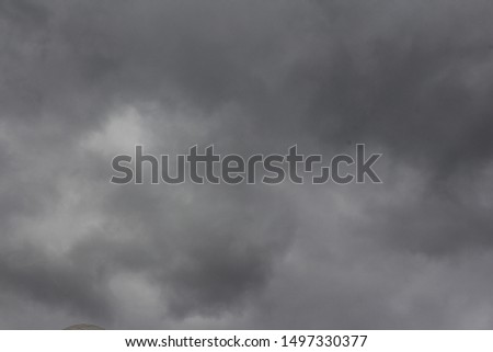 Rain could on the skies in evening abstract background of nature gray color.