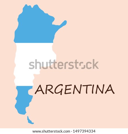 Argentina flag map history, icon, illustrationt
