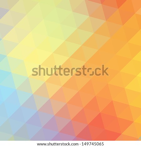 Colorful love rainbow background with triangles for your web design