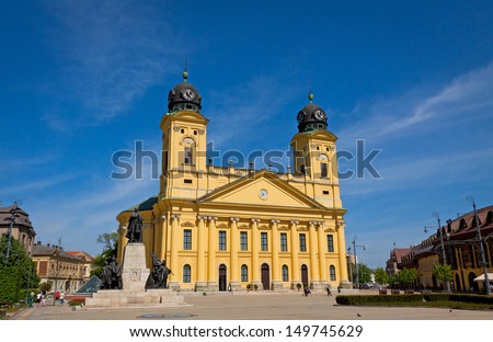 Reformed Great Church in Debrecen city, Hungary Royalty-Free Stock Photo #149745629