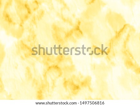 Design Background. Yellow Gold Ethnic Artwork. Yellow Oriental Art.  Yellow Gold Blurred Artwork. Amber Design Background. Vintage Shibori Fabric.  Tile Textile Dying.