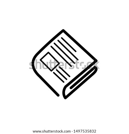 Newspaper vector icon. flat icon of daily newspaper