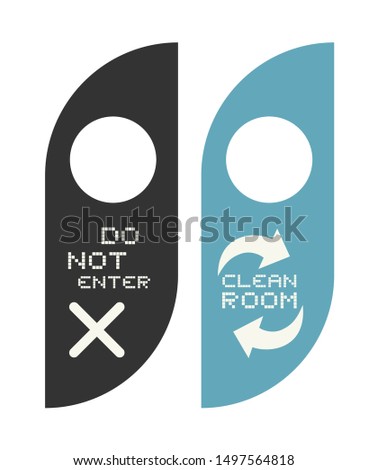 Design of Do not disturb hotel tag
