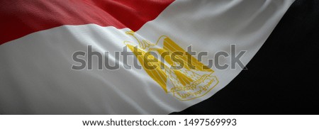 Official flag of Egypt. Web Banner.