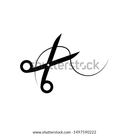 Scissors hair, Icon vector art 