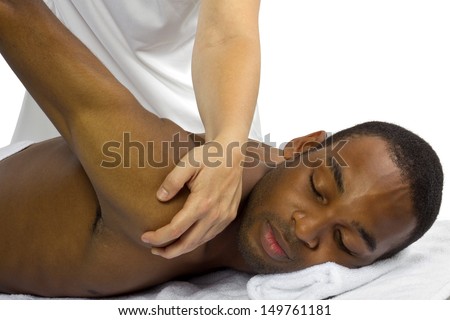 young female therapist helping young male patient  Royalty-Free Stock Photo #149761181