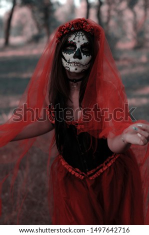 
santa muerte mystic lady death! Halloween night!