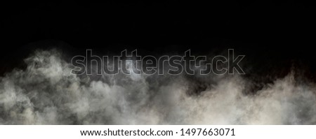 isolated white smoke on dark background 