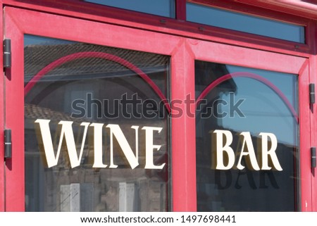 wine bar showcase outdoor Cafe Mockup