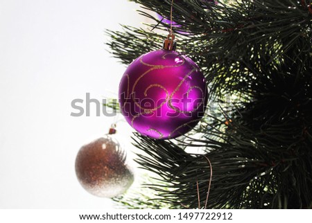 Christmas tree toy (purple ball), Christmas decoration