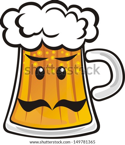 Beer cartoon vector illustration