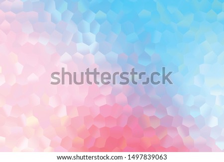 Light Blue, Red vector layout with hexagonal shapes. Simple background with colorful hexagons. New design for website's poster, banner.