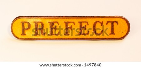 old vintage prefect badge Royalty-Free Stock Photo #1497840