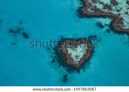 Heart Reef at the Great Barrier Reef Royalty-Free Stock Photo #1497863087