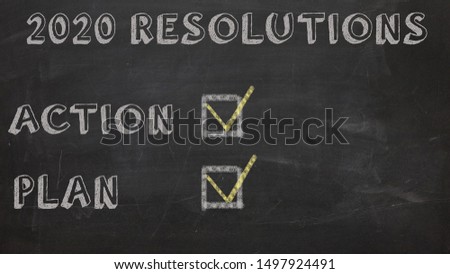 2020 Resolutions action plan and check box