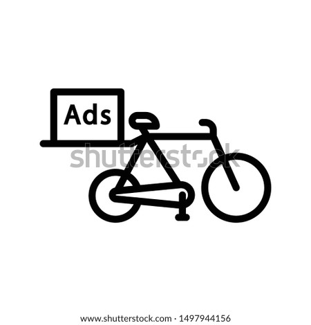 ads cycle thin line vector icon