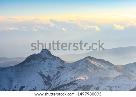 Sunset on Koktash mountain view on Panagia boundary