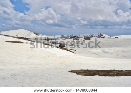 Beautiful in white. Winter landscape in Armenia