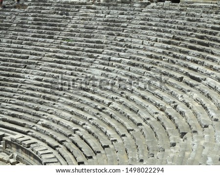 Ancient amphitheater in Myra, Turkey - archeology abstract background