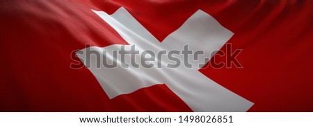Official flag of Switzerland. Web Banner