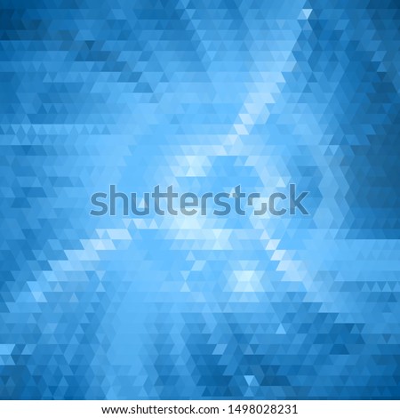 abstract blue background with triangle mosaic - vector