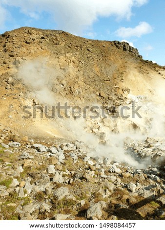 Beautiful view of the geothermal field Seltun, Krysuvik, Iceland
